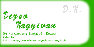 dezso nagyivan business card